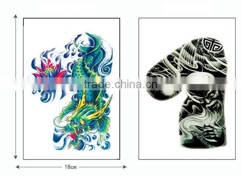 Half Arm Art Tattoo Custom Body flash Temporary Tattoo Sticker