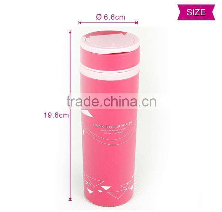 round hot airtight glass water bottle with silicone