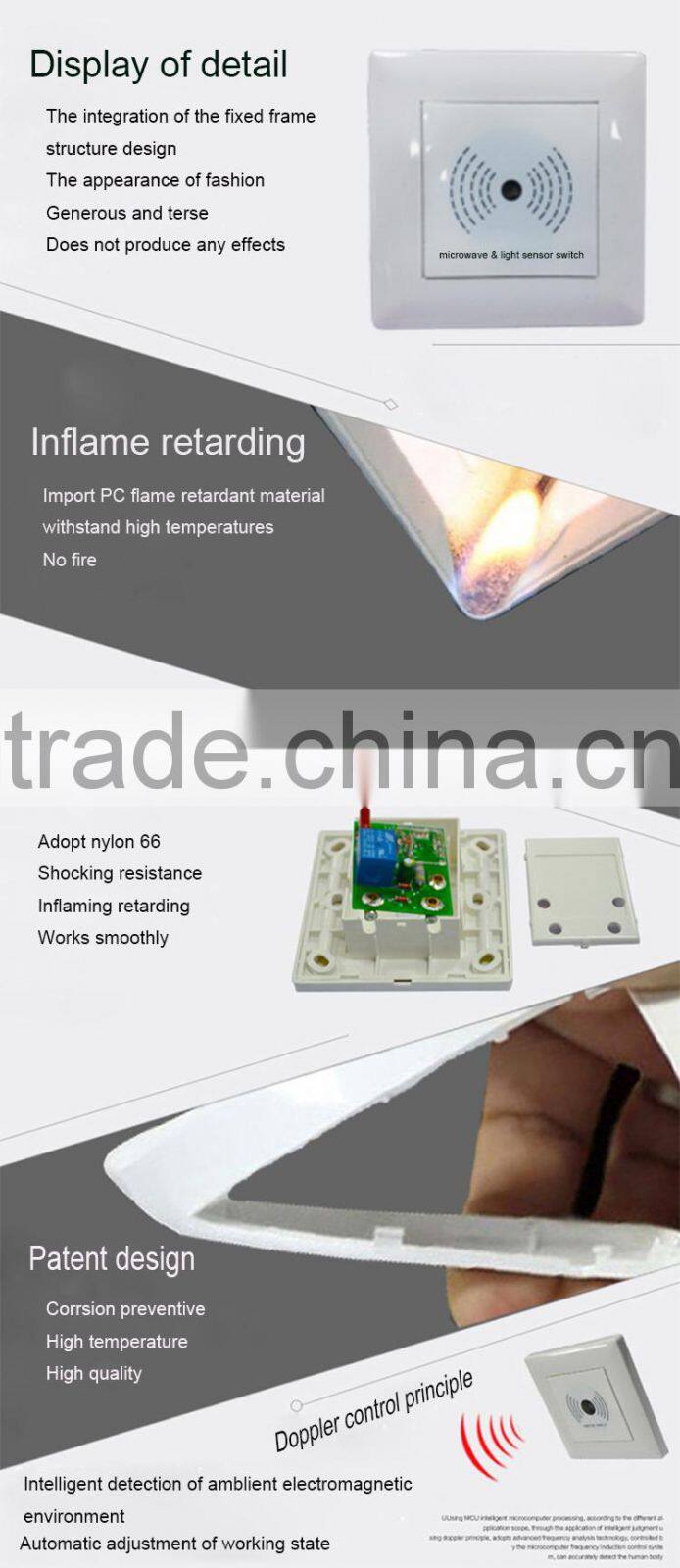 radar sensor 86 wall switch 170w supermarket lighting ac85-265v green products update