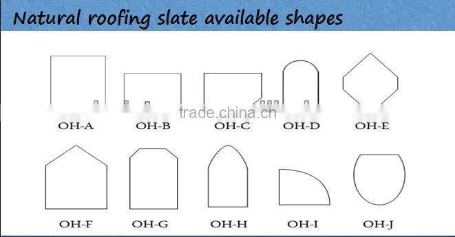 Natural black slate traditional chinese roof tiles