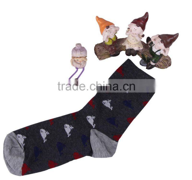 2015 Newest Fashion Men and Women Knitting Sport Dolphin Printing Short Socks