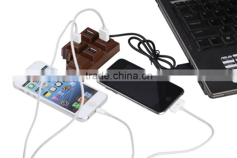 Chocolate Shaped USB 2.0 4 Port HUB