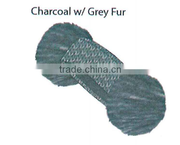 Fashion Winter promotional customized ribbed acrylic knitted headband collection with faux fur earmuff's