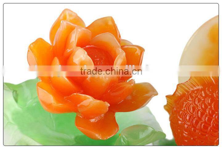 24k Golden color Chinese Luckly fengshui fish ,fish statue