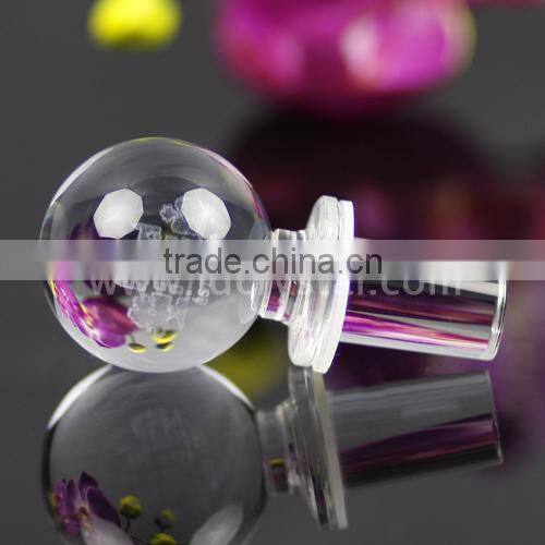 Golf shape crystal bottle stopper, wine stoppers for small crystal gift