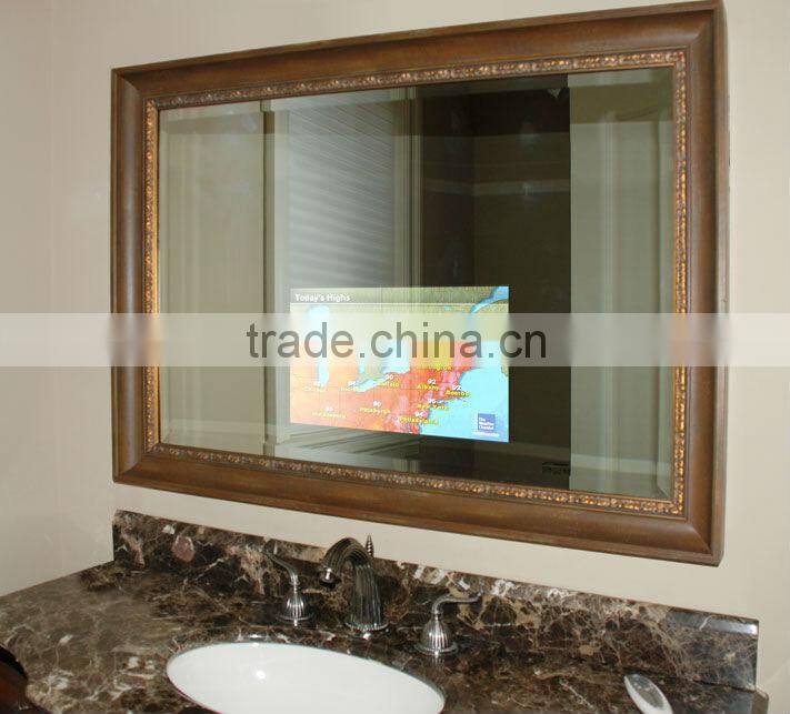 leisure bathroom backlit mirror with tv,waterproof mirror TV