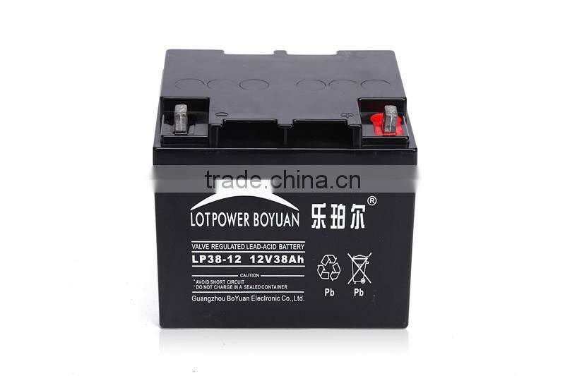 Nominal Voltage 12v 38ah Valve Regulated Lead Acid Battery