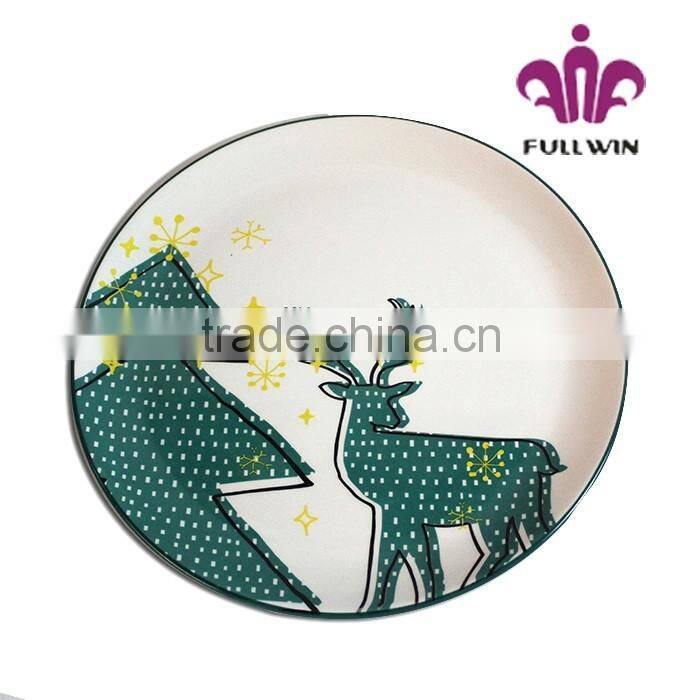 Personalized FN Lead-free Christmas Dolomite Ceramic Dinner Dish And Turkish Ceramic Plate