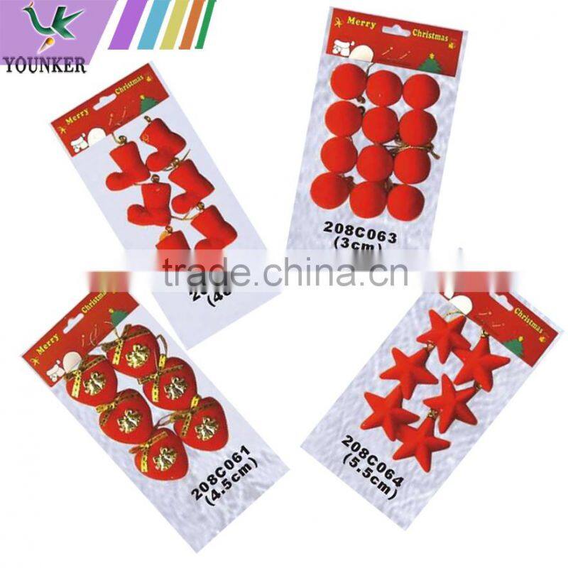 2015 New Design Christmas Pine Cone Hanging Decoration Set