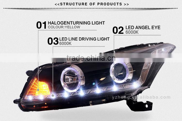 CE CCC certifications bi-xenon HID projector lens light angel eyes led automotive headlight lamps xenon headlights for cars