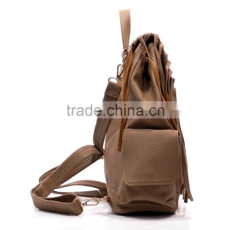 2016 fashion teenage girls perforated wholesale pu backpack and bags