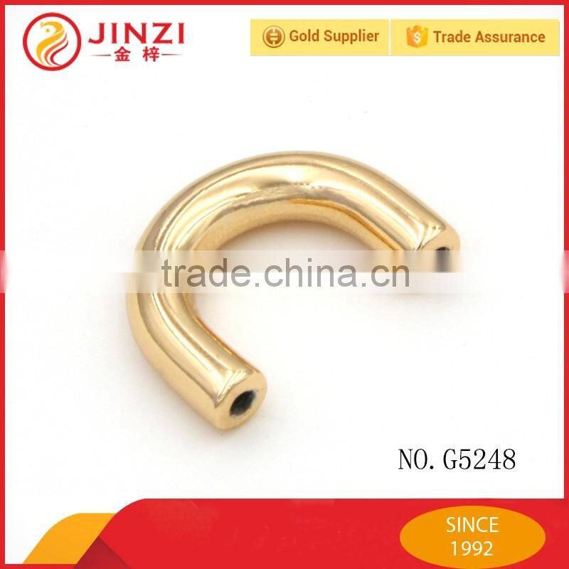 2016 fashion metal plating gold curved metal bag fitting