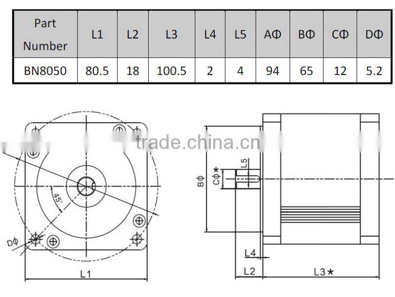 NEW BLDC motor BN8050D40-20