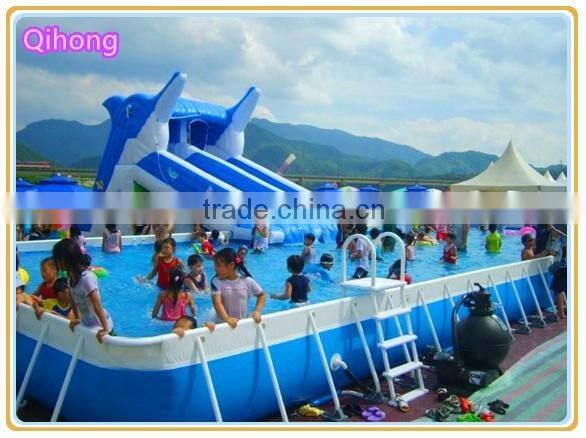 steel frame swimming pool, metal frame water pool with inflatable water slides, used pools for sale