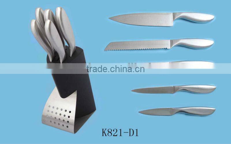 fish fillet knife with wooden block