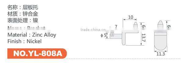 zinc alloy kitchen cabinet shelf support