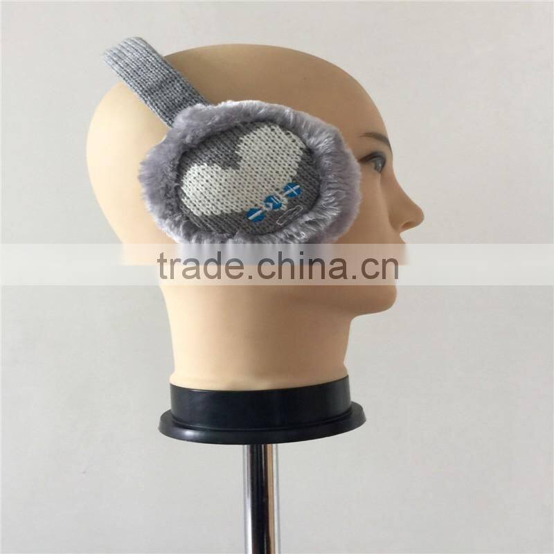2016 Wireless Bluetooth Earmuffs Music Headset Stereo Headphone Winter Warm Knitted Earmuff