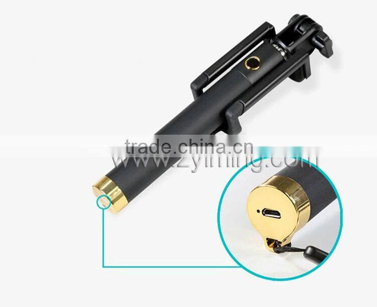 Zyiming wholesale mini selfie stick Z07-6V bluetooth monopod selfie stick