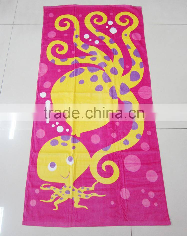 2016 NEW Wholesale Personalized high quality octopus printed beach towel