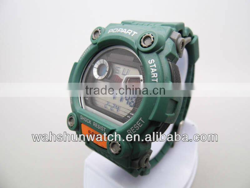 Fashion module analog sport watch with digital display