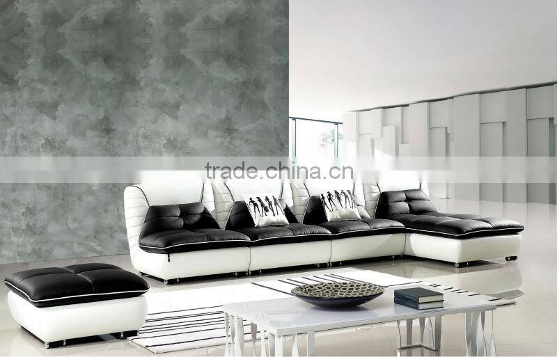 Modern indoor furniture real leather sofa set prices in Malaysia