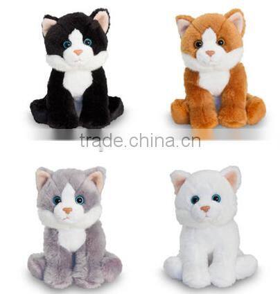 Toys For Baby Cat Kitten Plush Soft Toy White Black Ginger Grey 16cm