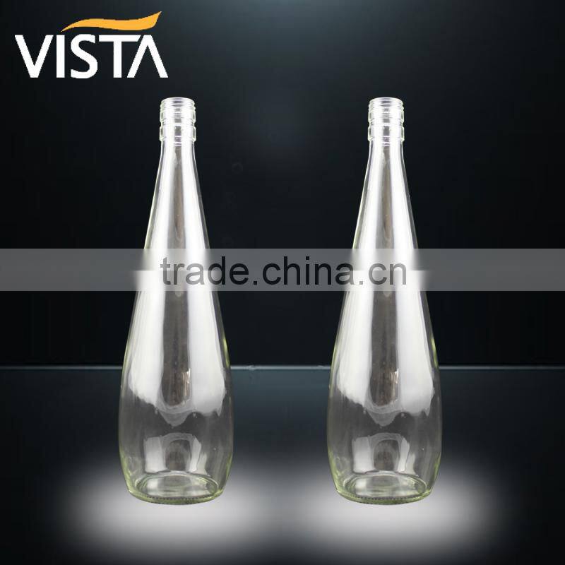 750ml mineral water glass bottle with aluminum cap