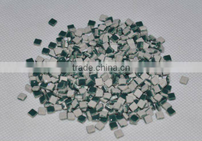 Red colors square shape 5*5mm craft ceramic tile