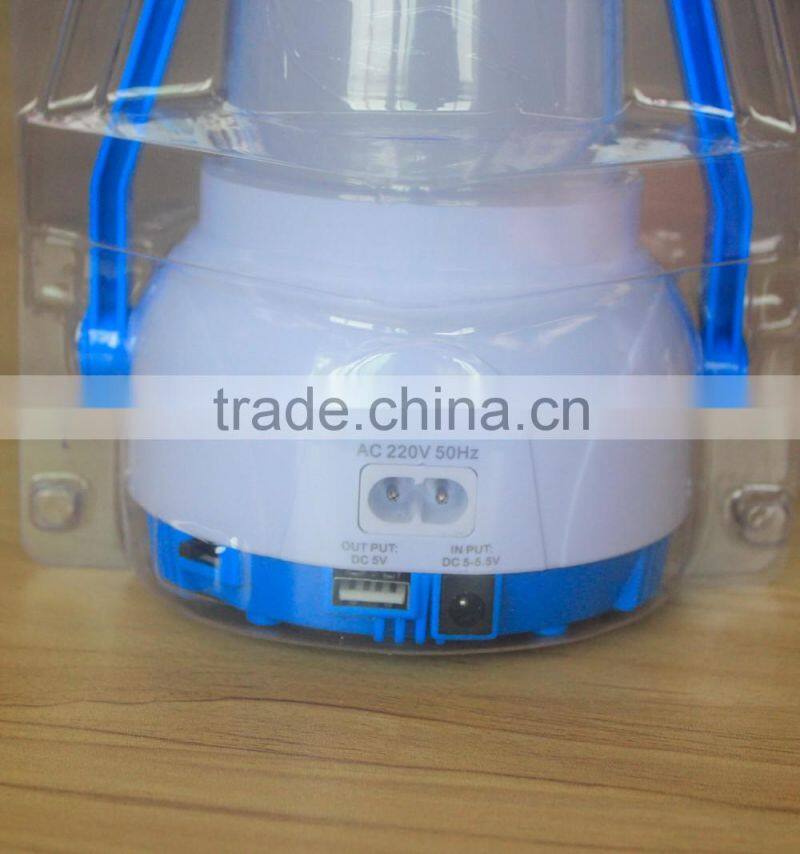 usb charging camping light with milky cover for mobile phone