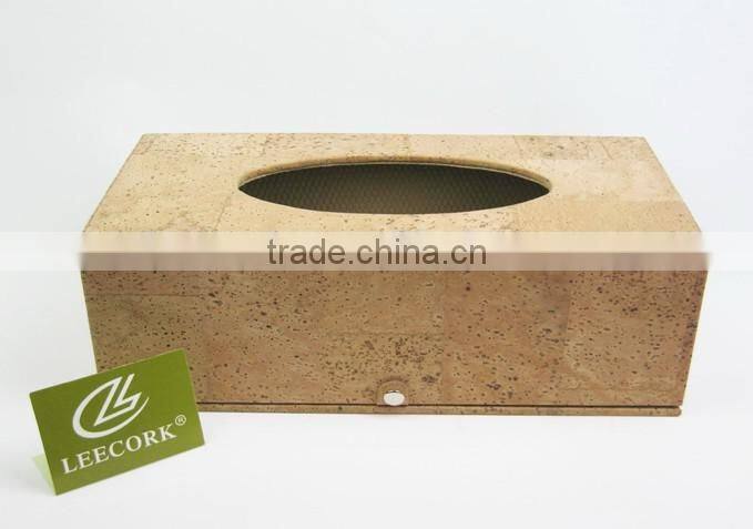 paper napkin box made of cork fabric