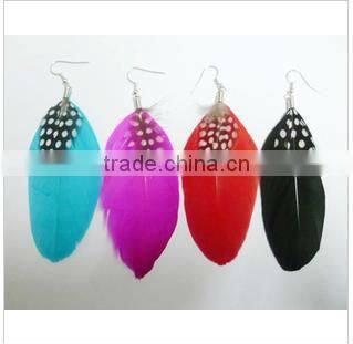 Fashionable Teal Feather Earring cheap feather earrings