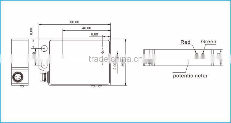 factory label sensor FC-2100 aluminum metal label sensor