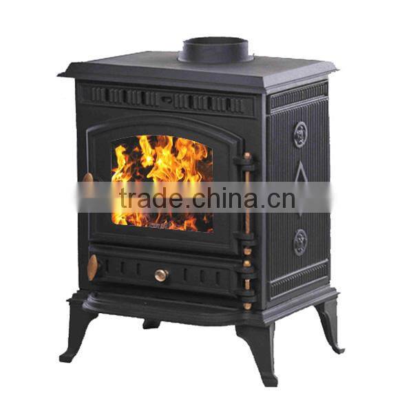 Freestanding triditional indoor cast iron solid fuel heating burner