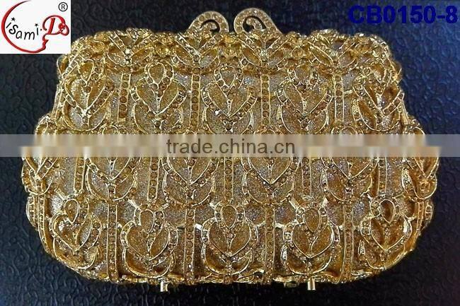 CB0150(1-10) 2016 new design hot sale elegant and luxury Rhinestones African Handbag with Variety of styles
