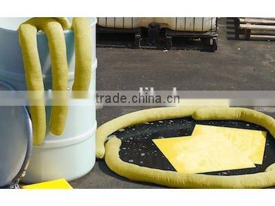 high quality hazchem absorbent sock 7.6cm*120cm made of polypropylene absorbent material