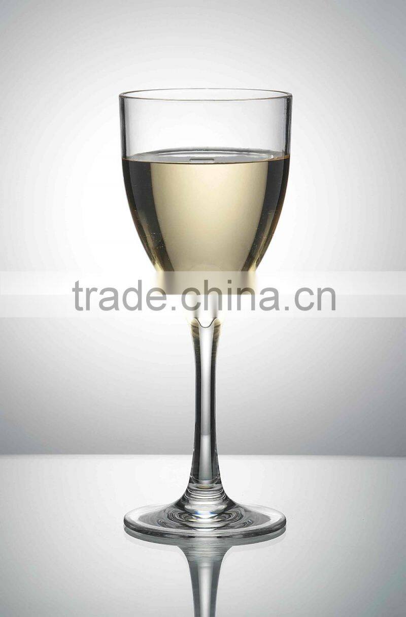 Wholesale Premium Plastic Polycarbonate Vino Blanco 250mL Wine Glass
