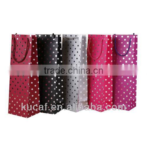 Custom Printed Wine Bottle Paper Bags