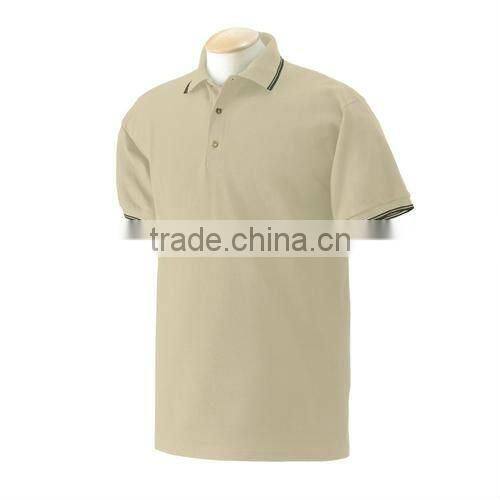 Pique Polo with Wide Stripe Trim 12037