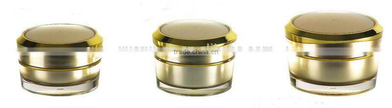 cosmetic acrylic jar, plated cover