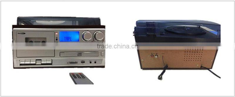 Rain Lane 6-in-1 Electric Turntable Fm Radio Cassette Record Player