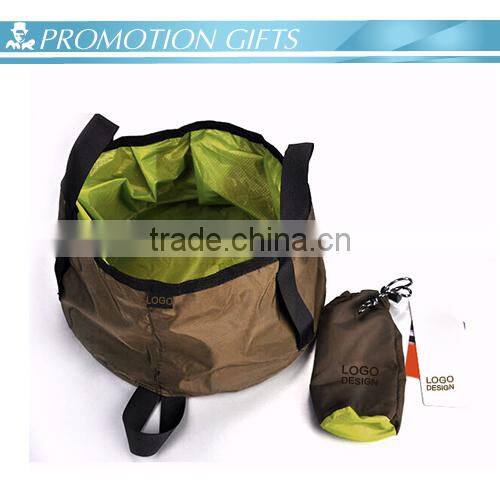 nylon folding portable wach basin outdoor camping bucket