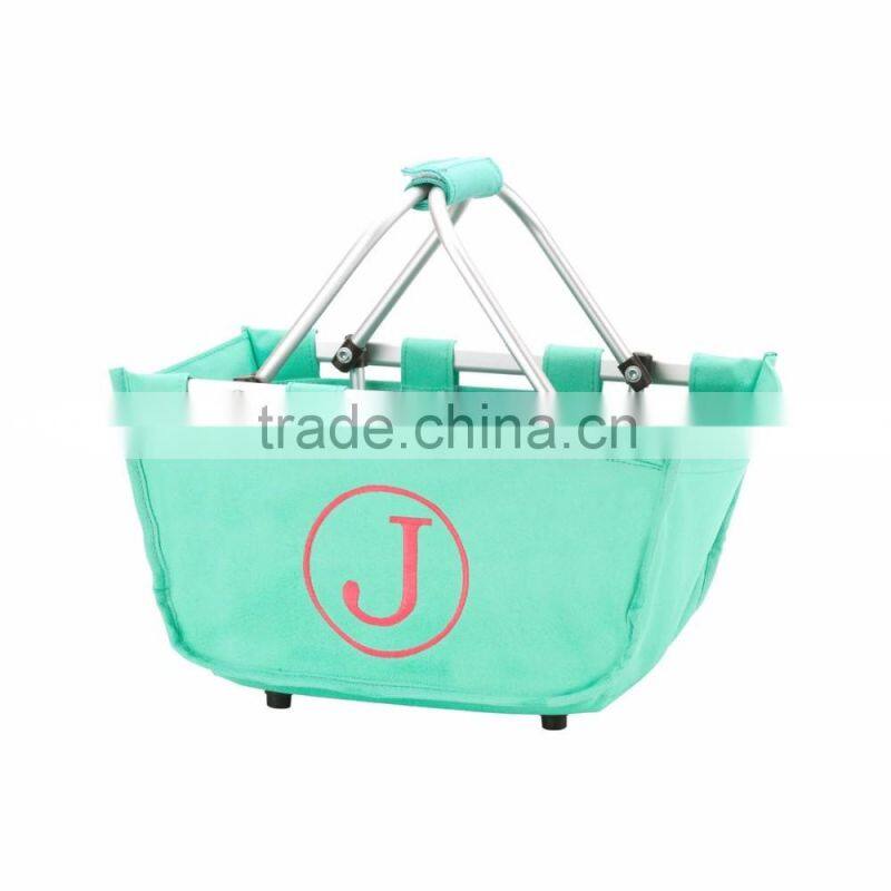 Wholesale Boutique Easter Basket Monogrammable Mini Canvas Market Tote
