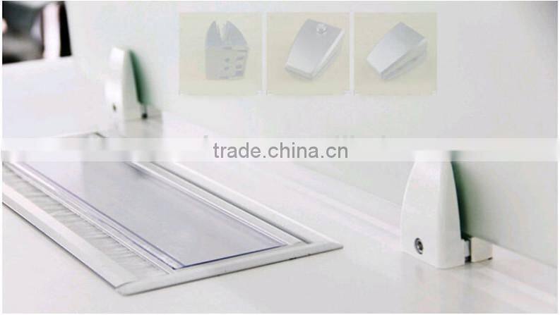 Double edge aluminum office partition clip