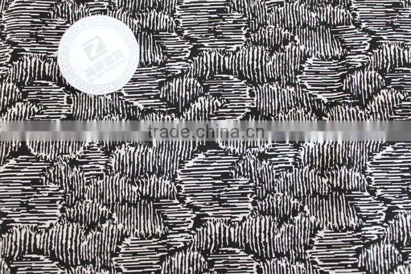 Elastic jacquard fabric with polyester and cotton jacquard double sides used fabric for women's suit