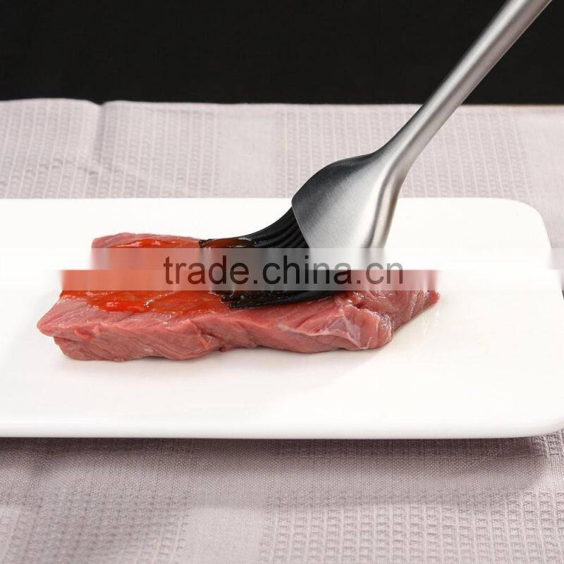 OEM Design alibaba express factory stainless steel handle silicone brush