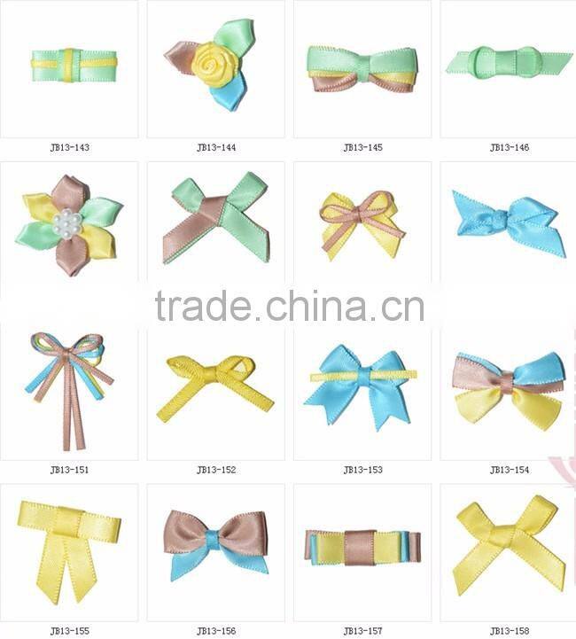 Dot Print Polyester Ribbon Bow For Clothing