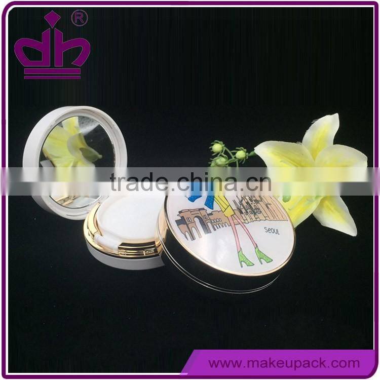 White plastic compact air cushion bb foundation case