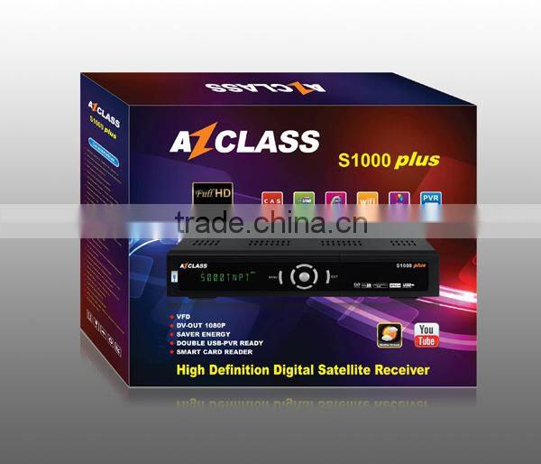AZclass S1000 PLUS STB with Full HD 1080P + Multi CAS + VFD Display,free IKS NAGRA3 digital receiver