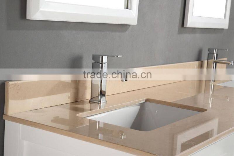 Spain cream-colored marble top bathroom vanity for Canada