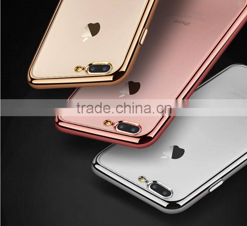 Hot sale for iPhone 7 plus electroplating tpu phone case mobile phone cover case